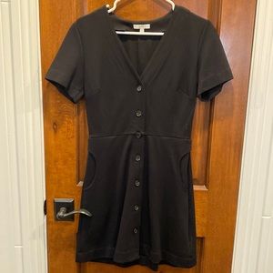Joie black button dress